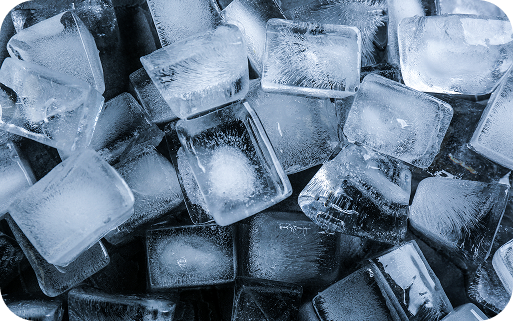 Hielo en cubitos