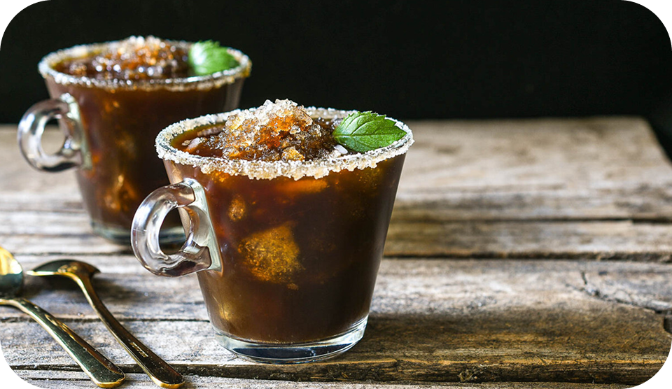 Granizado de café con menta
