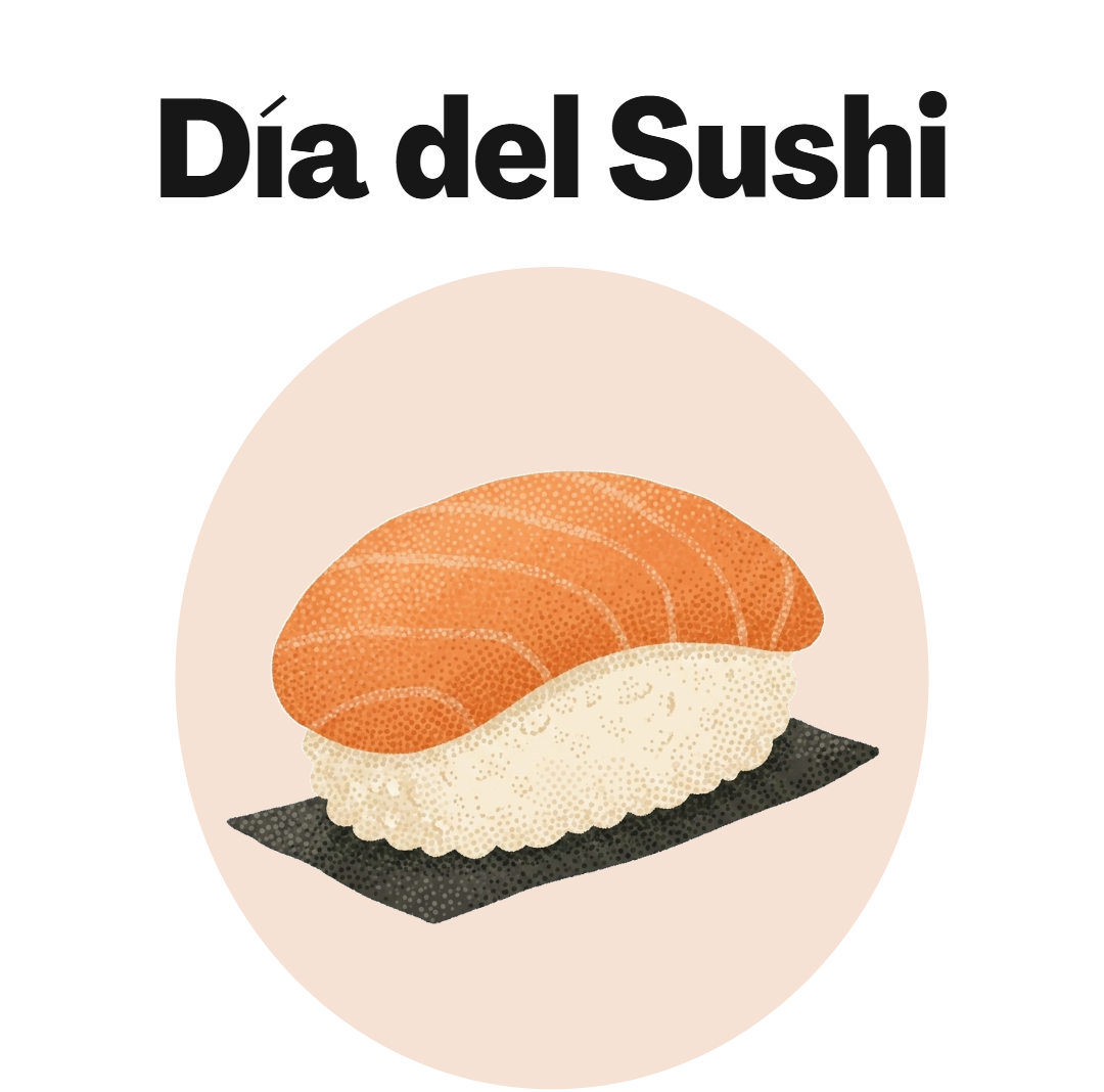Un nigiri de salm&oacute;n
